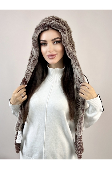 Меховая шапка женская из кролика